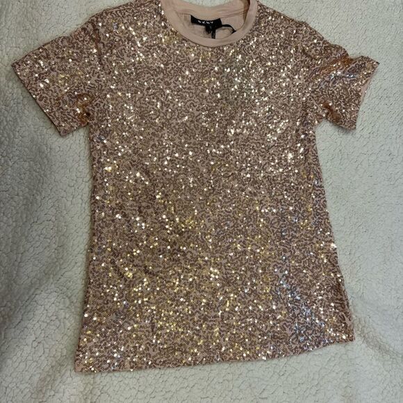 DKNY Foundation Short sleeve crewneck top in blush - Picture 5 of 10